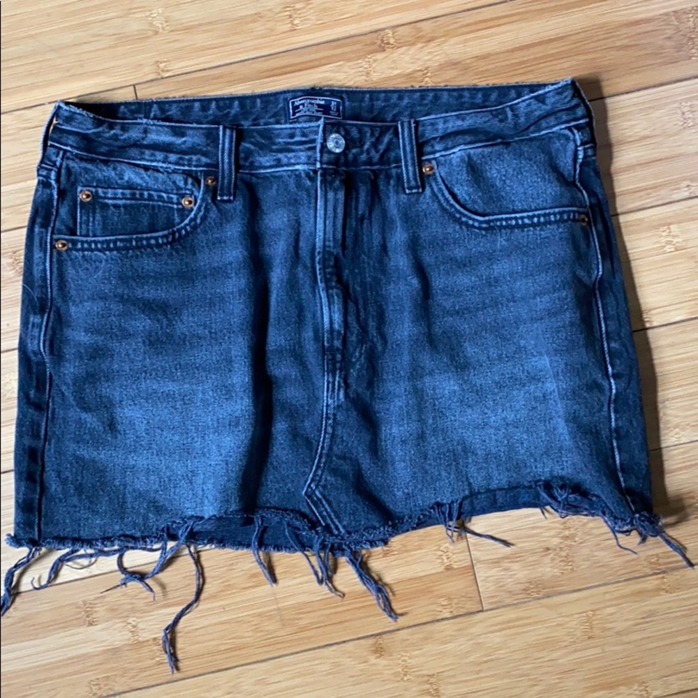 Black Jean Skirt